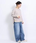 コットンカシミヤ V衿プルオーバー