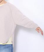 コットンカシミヤ V衿プルオーバー