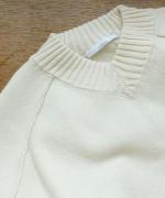 コットンカシミヤ V衿プルオーバー