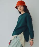 コットンカシミヤ V衿プルオーバー