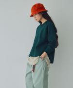 コットンカシミヤ V衿プルオーバー