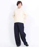 コットンカシミヤ×モヘア Wネックプルオーバー