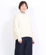 コットンカシミヤ×モヘア Wネックプルオーバー