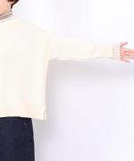 コットンカシミヤ×モヘア Wネックプルオーバー