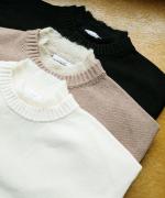 コットンカシミヤ×モヘア Wネックプルオーバー