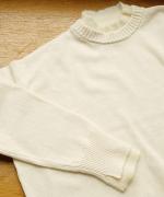 コットンカシミヤ×モヘア Wネックプルオーバー