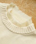 コットンカシミヤ×モヘア Wネックプルオーバー