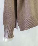 コットンカシミヤ×モヘア Wネックプルオーバー