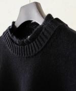 コットンカシミヤ×モヘア Wネックプルオーバー