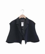 トリアセテート&ポリエステル・ライトクレープダブルクロス テーラードベスト