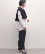 トリアセテート&ポリエステル・ライトクレープダブルクロス テーラードベスト