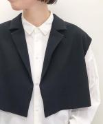 トリアセテート&ポリエステル・ライトクレープダブルクロス テーラードベスト
