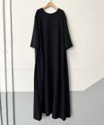 トリアセテート&ポリエステル・ライトクレープダブルクロス ロングワンピース