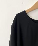 トリアセテート&ポリエステル・ライトクレープダブルクロス ロングワンピース