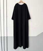 トリアセテート&ポリエステル・ライトクレープダブルクロス ロングワンピース