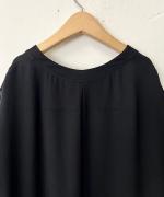 トリアセテート&ポリエステル・ライトクレープダブルクロス ロングワンピース