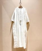 COTTON LACE PINTUCK DRESS