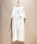 COTTON LACE PINTUCK DRESS