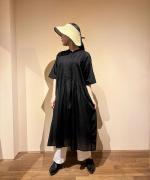 COTTON LACE PINTUCK DRESS