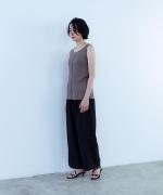 Linenライクツイル ワイドパンツ