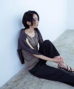 Linenライクツイル ワイドパンツ