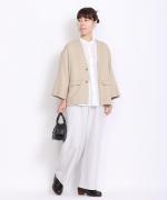 Linenライクツイル ワイドパンツ