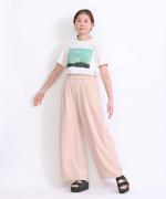 Linenライクツイル ワイドパンツ