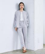 WOOLライクツイル　テーパードパンツ