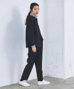 WOOLライクツイル　テーパードパンツ