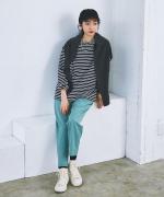 WOOLライクツイル　テーパードパンツ