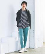 WOOLライクツイル　テーパードパンツ