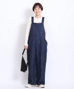 コットンリネンデニム　オーバーオール
