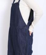 コットンリネンデニム　オーバーオール
