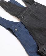 コットンリネンデニム　オーバーオール