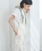 コットンリネンデニム　オーバーオール