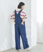 コットンリネンデニム　オーバーオール