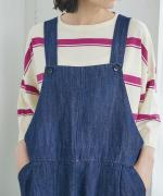 コットンリネンデニム　オーバーオール