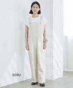 コットンリネンデニム　オーバーオール