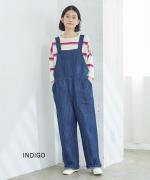 コットンリネンデニム　オーバーオール