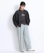 newストレッチツイル　イージーワイドパンツ