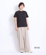 newストレッチツイル　イージーワイドパンツ