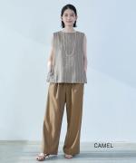 newストレッチツイル　イージーワイドパンツ