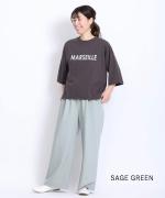 newストレッチツイル　イージーワイドパンツ