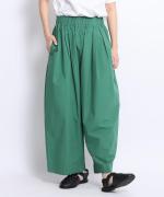 カラーボトム　ランタンワイドパンツ