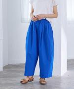 カラーボトム　ランタンワイドパンツ