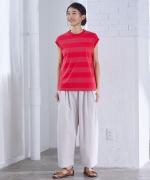 カラーボトム　ランタンワイドパンツ