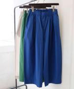 カラーボトム　ランタンワイドパンツ