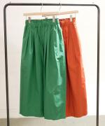 カラーボトム　ランタンワイドパンツ