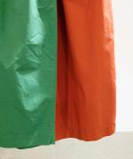 カラーボトム　ランタンワイドパンツ