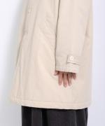 シルケットツイル中綿アウター　クルーワイドコート